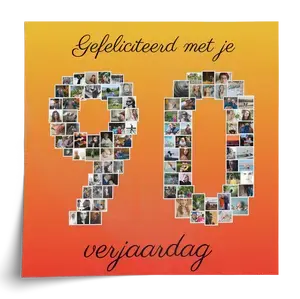 Creëer je eigen collage voor een 90e verjaardag met foto's! Bestel nu! Creëer je eigen collage voor een 90e verjaardag met foto's! Bestel nu!