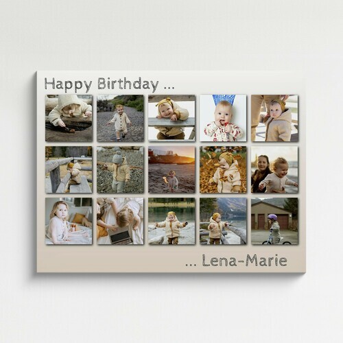 Collage photo en grille avec photos d enfant pour anniversaire