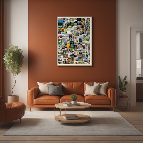 Kunst aus sehr vielen Fotos als kreative Collage. Premium-Druck auf Leinwand, Acryl, Dibond oder Poster