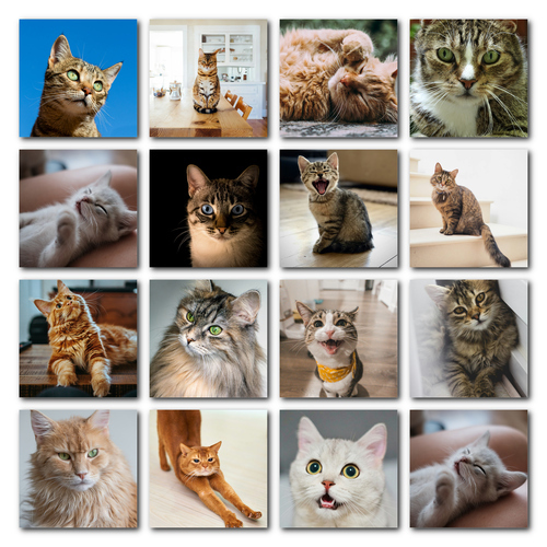 Polaroid collage van je kattenfoto's – maak nu met naam en eigen tekst