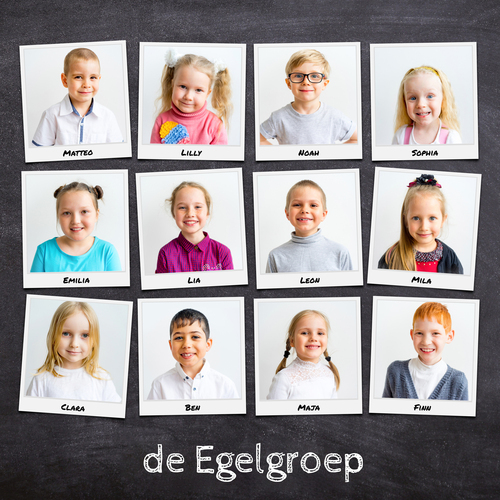 Creëer je eigen gepersonaliseerde Polaroid-klassenfoto van de Igelgroep