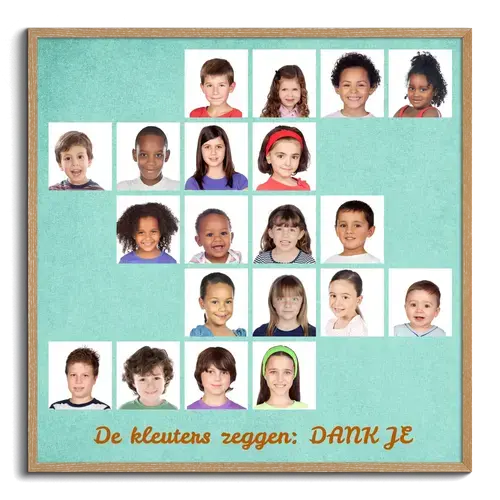 Afscheids cadeau kleuterschool school als creatieve fotocollage