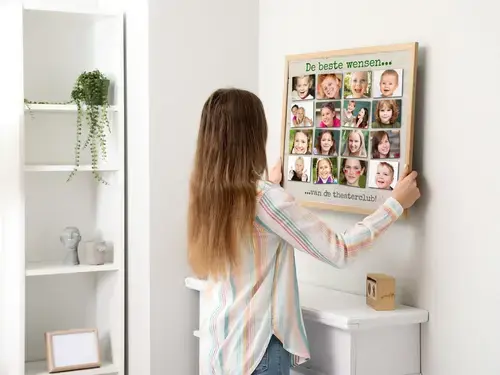 Fotocollage Schoolag: 16 foto's + aanpasbare tekst