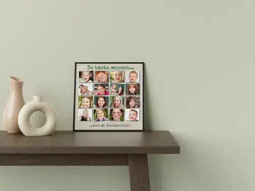 Fotocollage Schoolag: 16 foto's + aanpasbare tekst