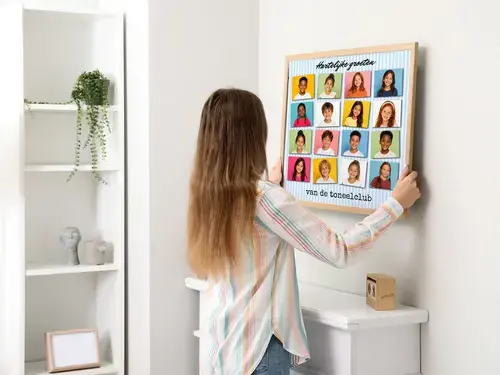 Fotocollage Schoolag: 16 foto's + aanpasbare tekst