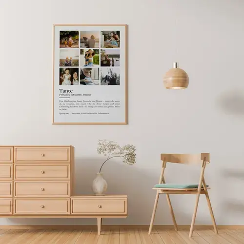 Definitions-Poster 'Tante': Personalisierbar mit Fotos