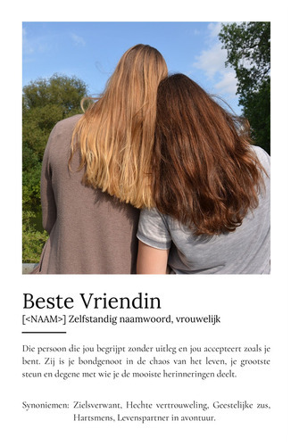 Maak je eigen 'Beste Vriendin' Duden-definitie poster met persoonlijke foto