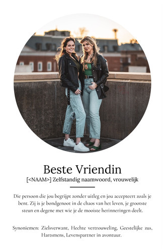 Maak je eigen 'Beste Vriendin' Duden-definitie poster met persoonlijke foto