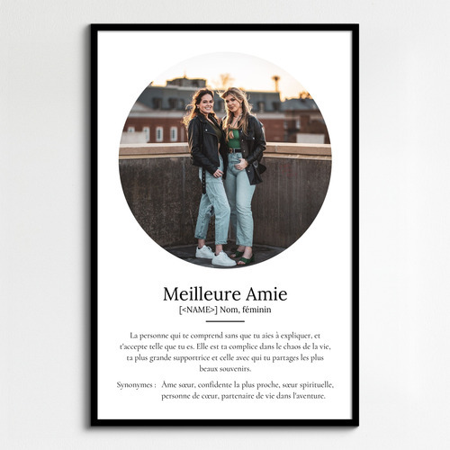 Créez un Poster Définition Personnalisé pour votre Meilleure Amie - Cadeau Unique