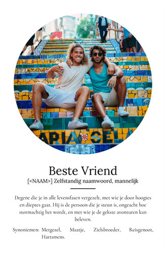 Personaliseerbaar Poster 'Beste Vriend' met jouw foto's en unieke definitie!