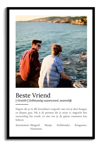 Definitionsposter Beste Vriend Duden-Stijl