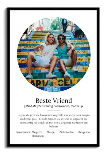 Definitionsposter Beste Vriend Duden-Stijl