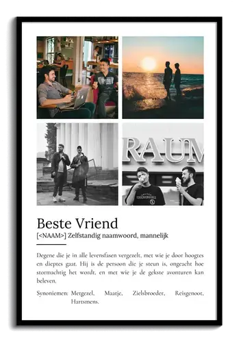 Definitionsposter Beste Vriend Duden-Stijl