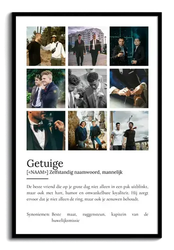 Definitieposter Trauzeuge - Persoonlijk Geschenk