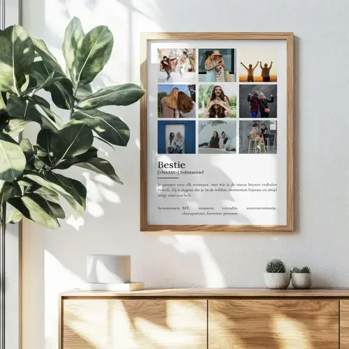 Definitionsposter 'Bestie' - Persoonlijk cadeauidee