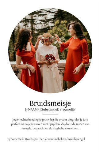 Maak je eigen Bruidsmeisje Definitiesposter als persoonlijk cadeau!