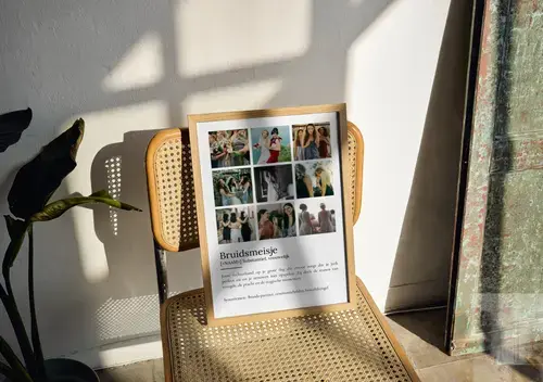 Definitionsposter 'Bruidsmeisje' op maat