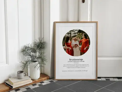 Definitionsposter 'Bruidsmeisje' op maat