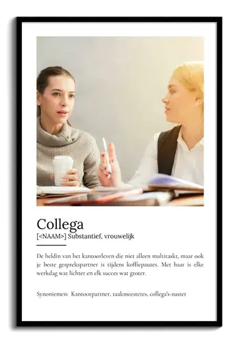 Definitionsposter 'Kollegin' met Foto's - Duden Stijl