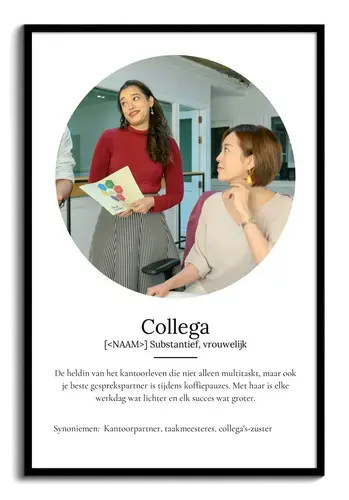 Definitionsposter 'Kollegin' met Foto's - Duden Stijl