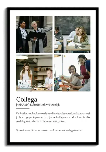 Definitionsposter 'Kollegin' met Foto's - Duden Stijl