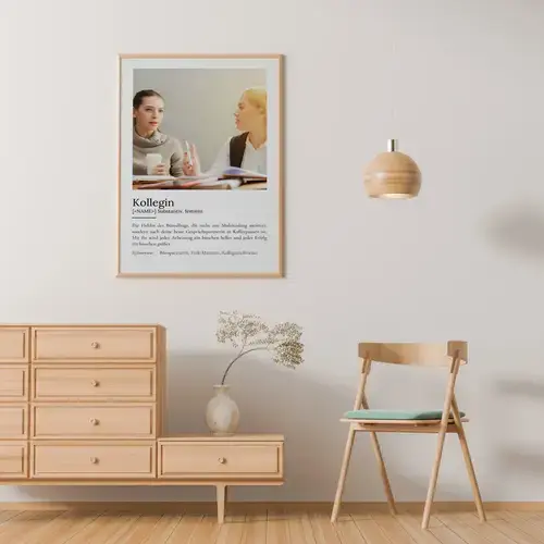 Definitions-Poster Kollegin mit persönlichem Foto