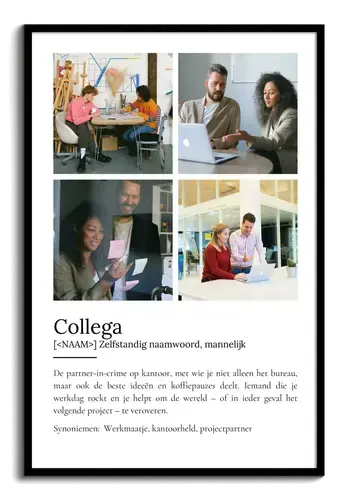 Definitieposter 'Collega' – Dudenstijl, aanpasbaar