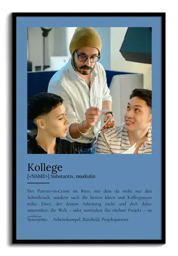 Definitionsposter 'Kollege' im Duden-Stil anpassbar