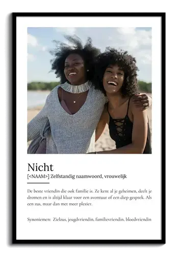 Cousine Definitiesposter met foto