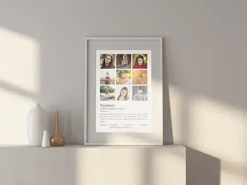 Definitions-Poster Tochter im Duden-Stil personalisierbar