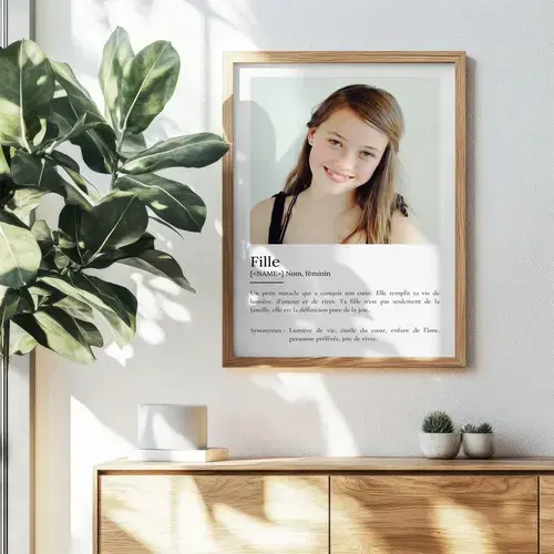 Poster de définition personnalisable 'Fille'