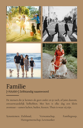 Maak je eigen Familie-Poster: Persoonlijke fotocollage met betekenisvolle tekst