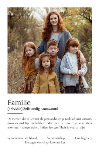 Maak je eigen Familie-Poster: Persoonlijke fotocollage met betekenisvolle tekst