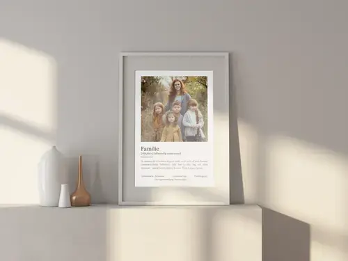 Familie Definitiesposter met Foto's Voeg Persoonlijkheid Toe