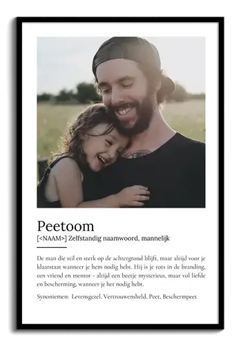 Definitionsposter 'Patenonkel' - Persoonlijk Geschenk