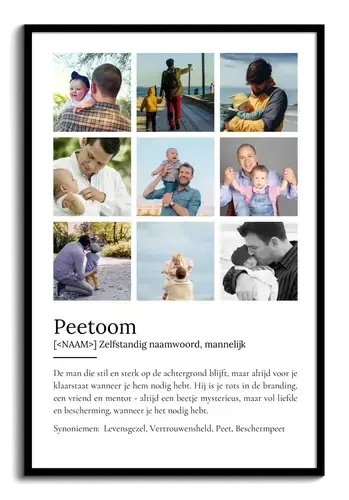Definitionsposter 'Patenonkel' - Persoonlijk Geschenk