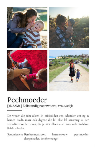 Maak een gepersonaliseerd Patentante Definitions-Poster als uniek cadeau!
