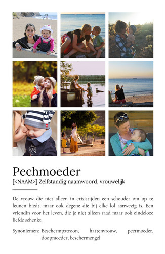 Maak een gepersonaliseerd Patentante Definitions-Poster als uniek cadeau!
