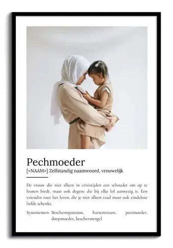 Definitionsposter 'Patentante' met Foto en Tekst