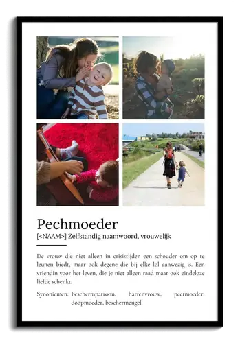 Definitionsposter 'Patentante' met Foto en Tekst