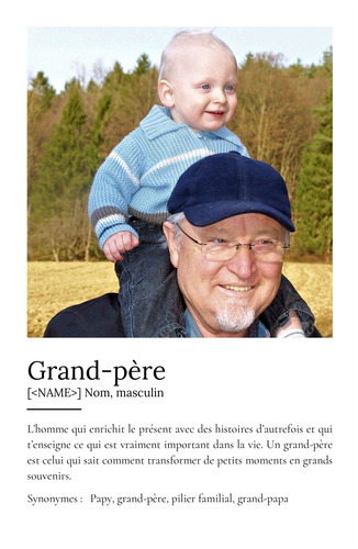 Créez un Poster Définition Opa personnalisable avec vos photos