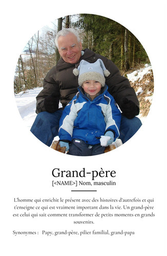 Créez un Poster Définition Opa personnalisable avec vos photos
