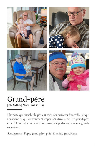 Créez un Poster Définition Opa personnalisable avec vos photos