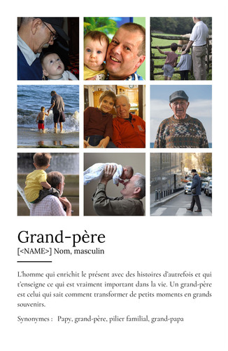 Créez un Poster Définition Opa personnalisable avec vos photos