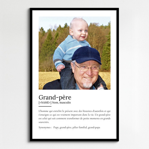 Créez un Poster Définition Opa personnalisable avec vos photos