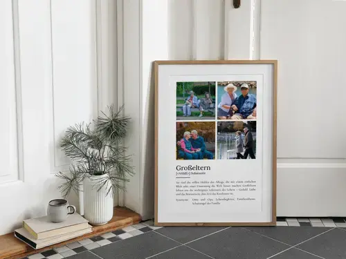 Definitions-Poster Großeltern - Foto & Text personalisierbar
