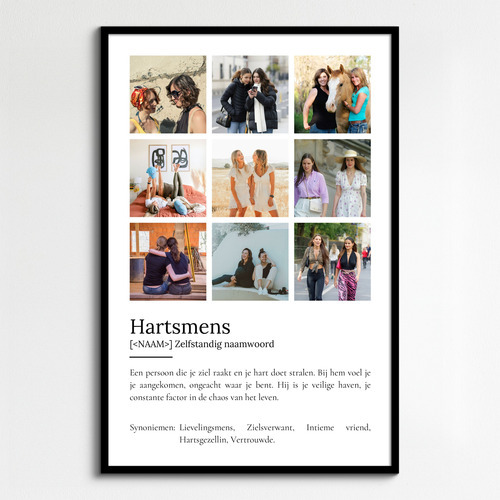 Creëer jouw persoonlijke 'Herzensmensch' poster met liefdevolle definitie & foto's