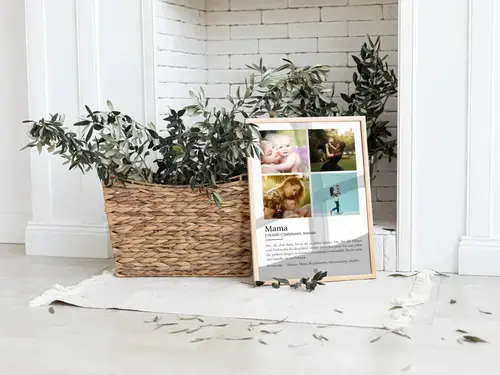 Definitionsposter "Mama" mit individuellem Foto(s)