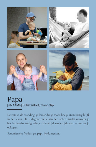 Maak een persoonlijk Papa-Definitionsposter met eigen foto!