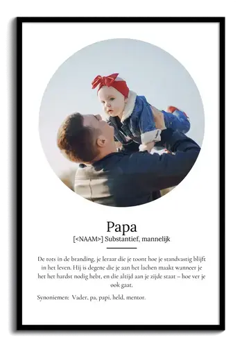 Maak een persoonlijk Papa-Definitionsposter met eigen foto! Maak een persoonlijk Papa-Definitionsposter met eigen foto!